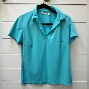 Lady Hagen Sleeveless Coral Golf Polo